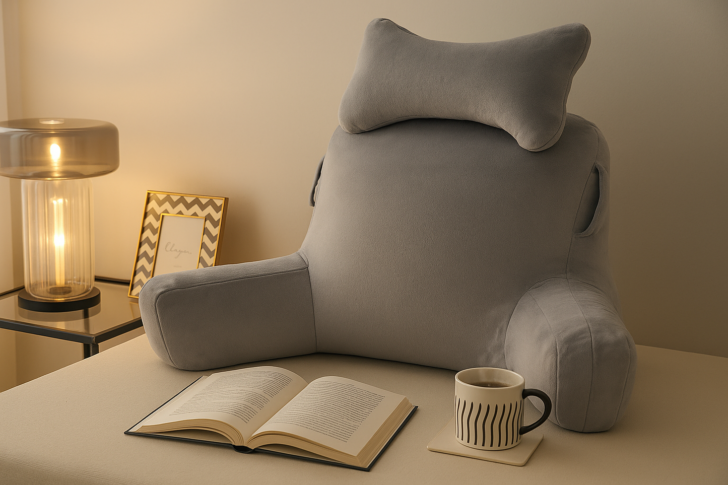 Coussin de lecture avec bras