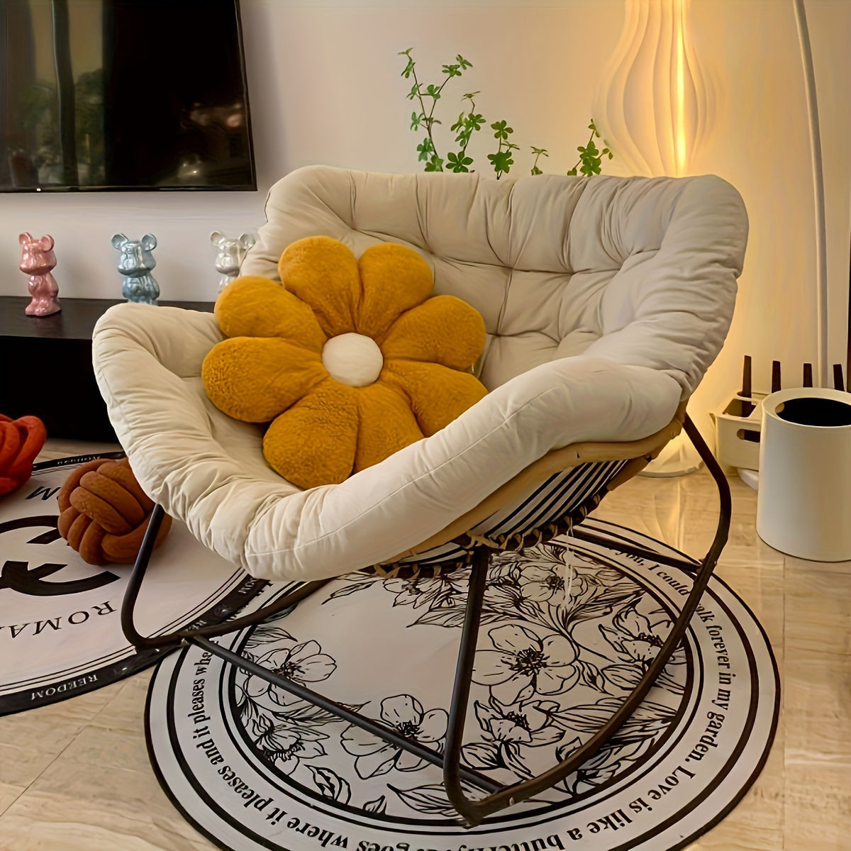 Fauteuil a Bascule - Confortable - Fauteuil de Lecture