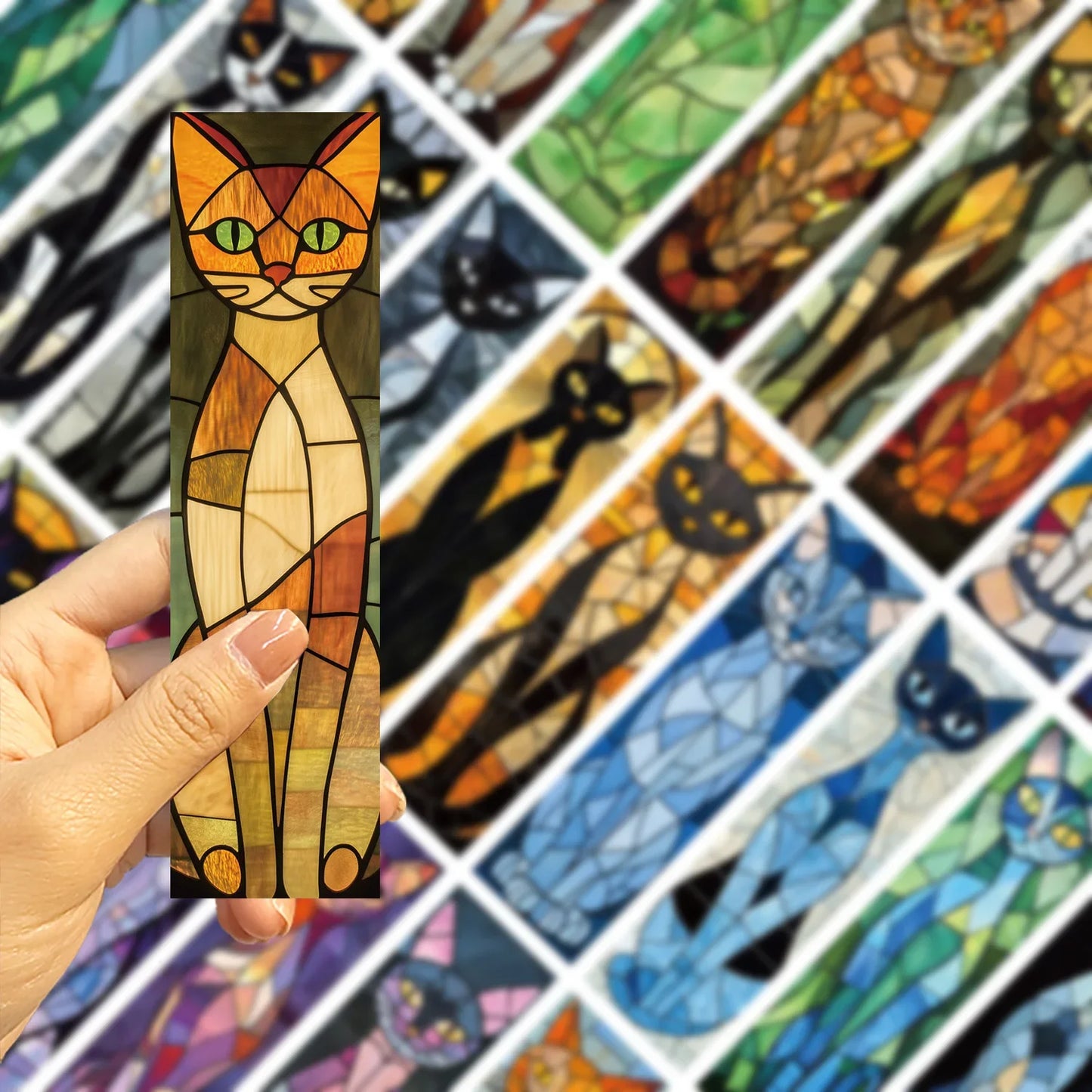 Marque page chat en papier