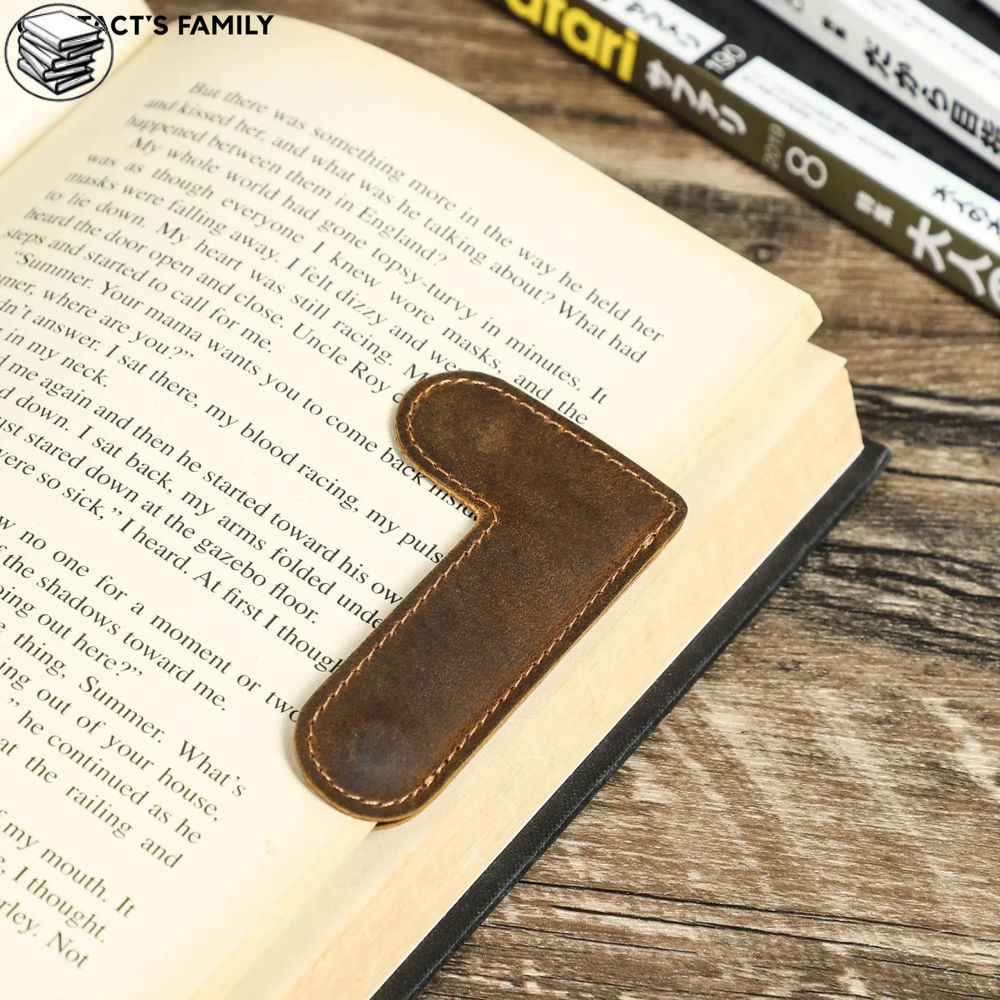 Marque Page - Cuir Coin Vintage - coffee - Marque Page