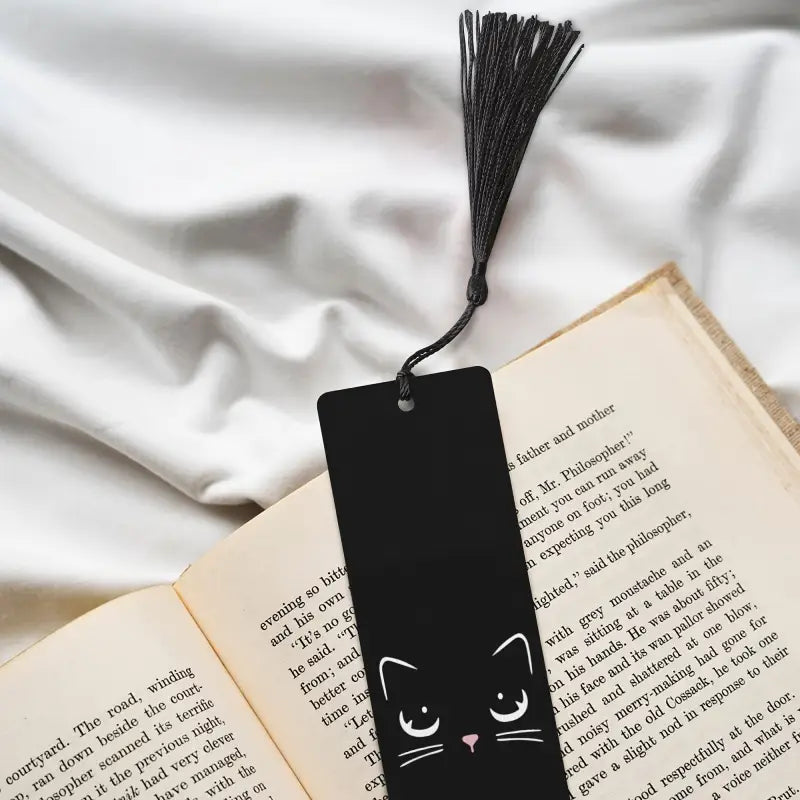 Marque page en bois Chat noir - Marque Page