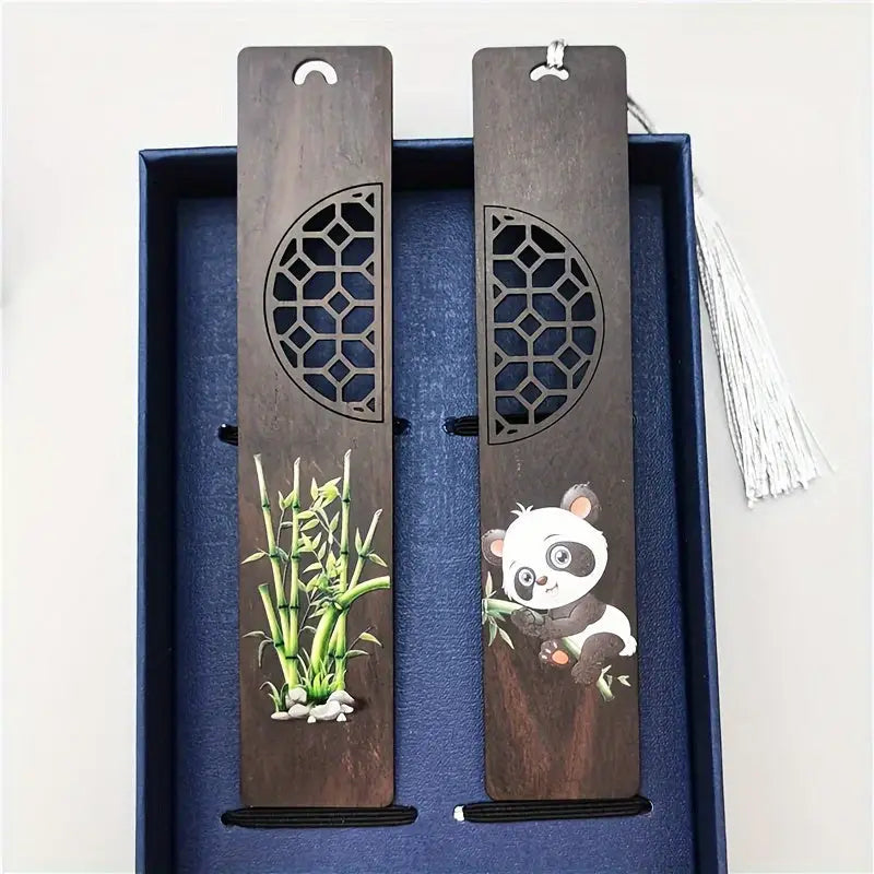 Marque page en bois Panda - Marque Page