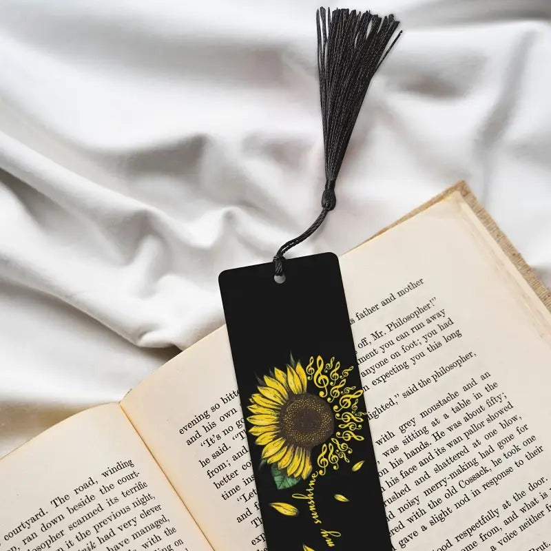 Marque page en bois Tournesol - Marque Page