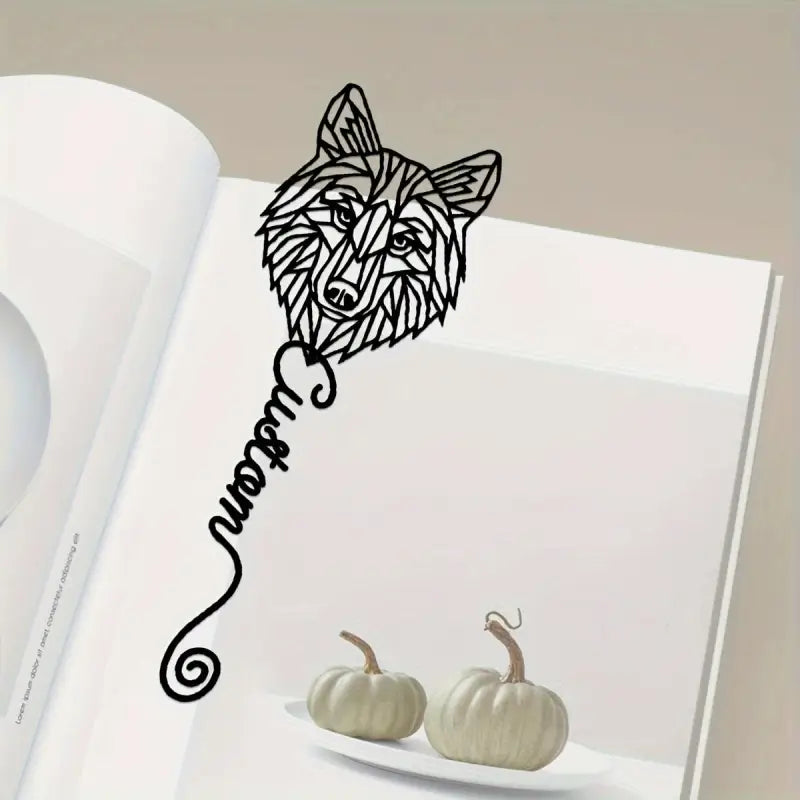 Marque-page en métal personnalisé | Tête de Loup - Marque-page