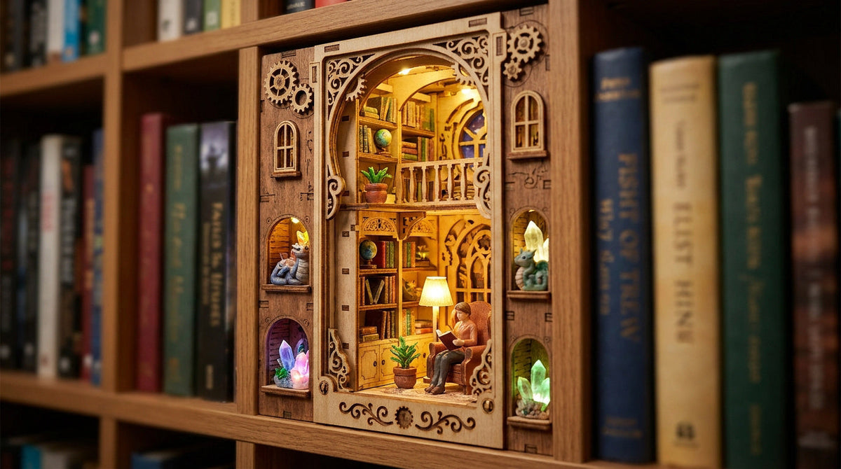Créez un book nook DIY pour une bibliothèque magique