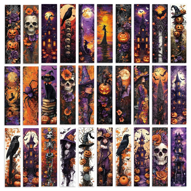 Sélection de 32 marque page d'halloween a offrir au lecteurs passionée