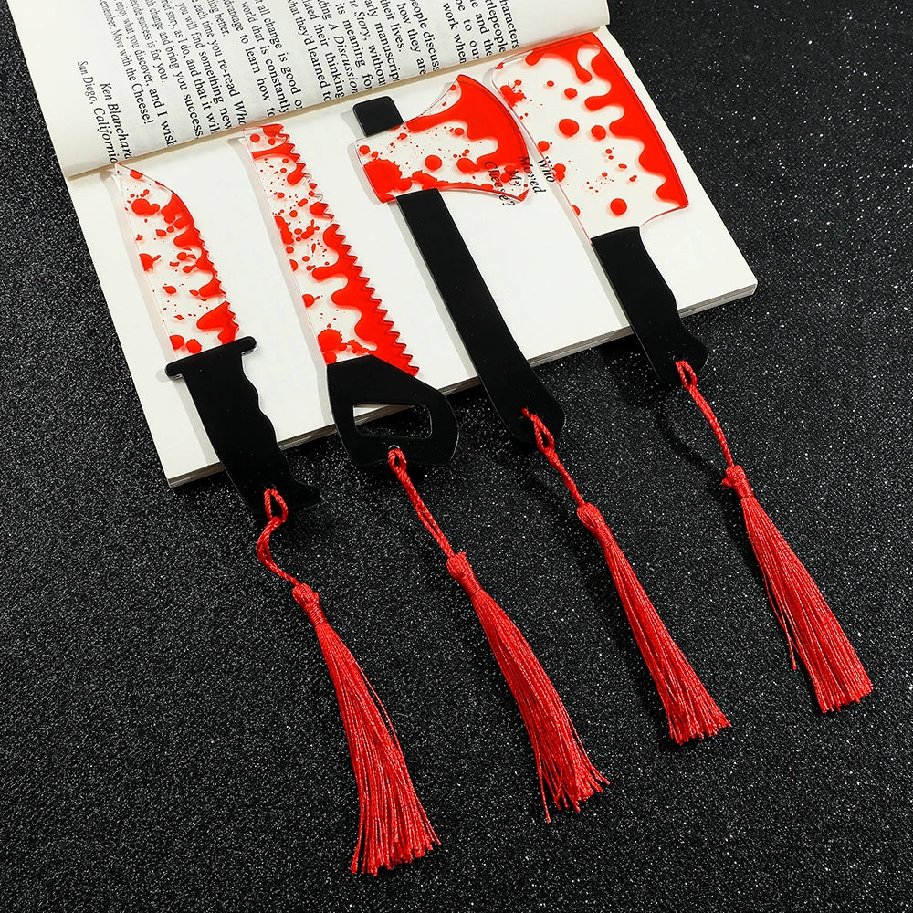 Modèle de 4 marque page horreur pour halloween