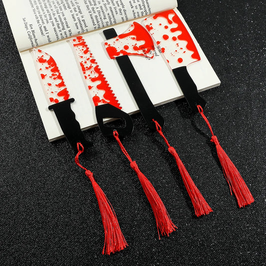 Modèle de 4 marque page horreur pour halloween
