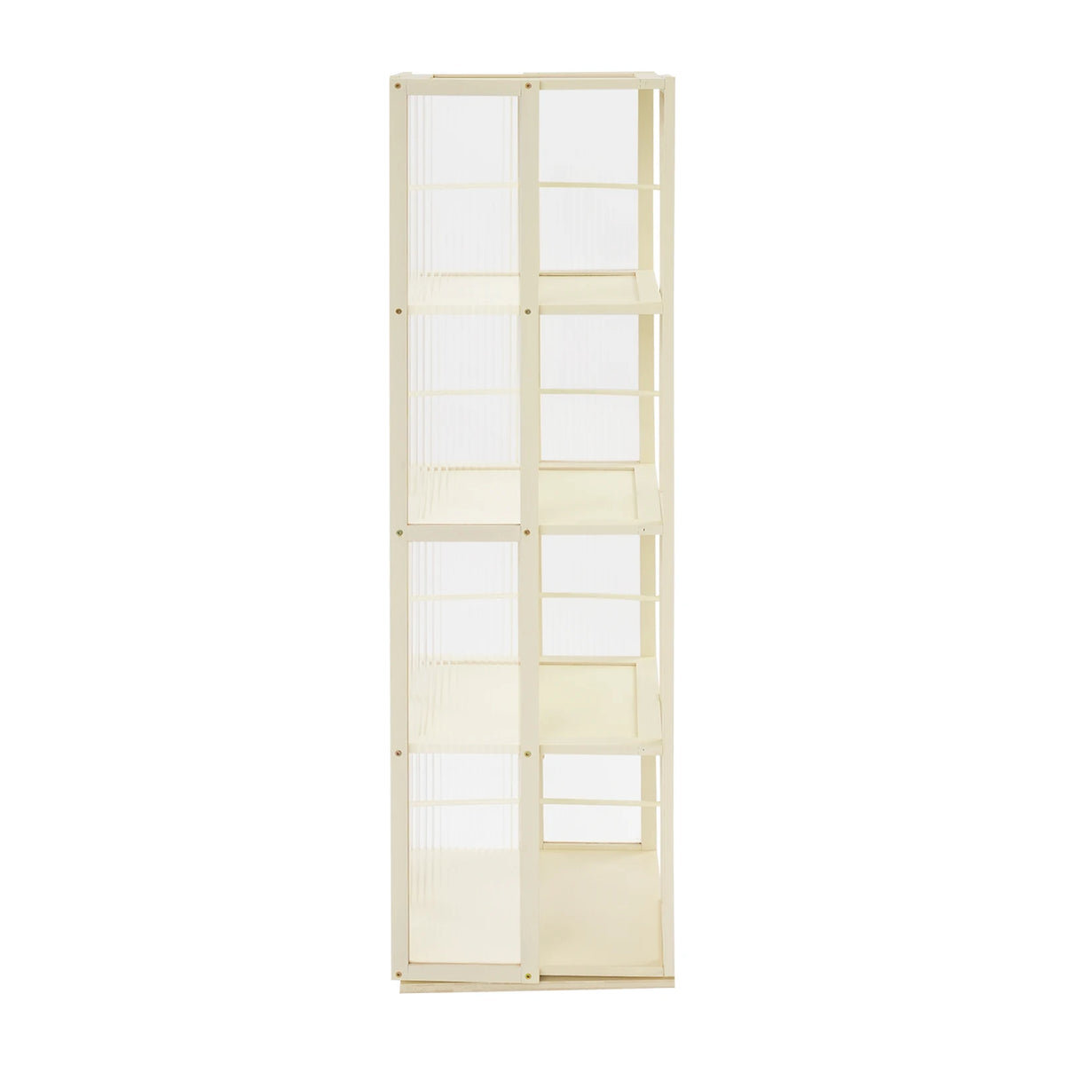 Rangement de livres sur colonne rotative bambou