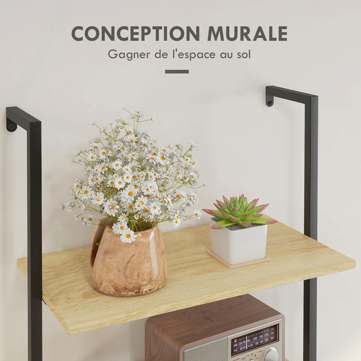 Rangement de livres sur bibliothèque échelle