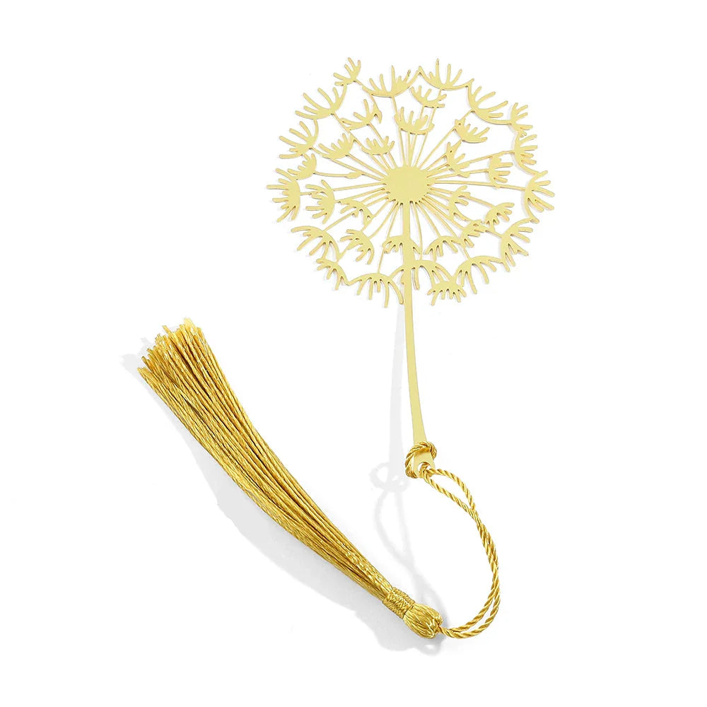 marque page doré pissenlit