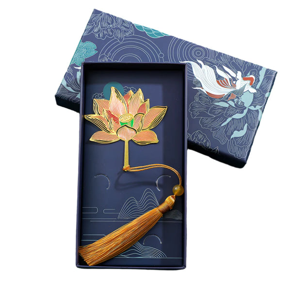 Marque-Page Lotus Doré