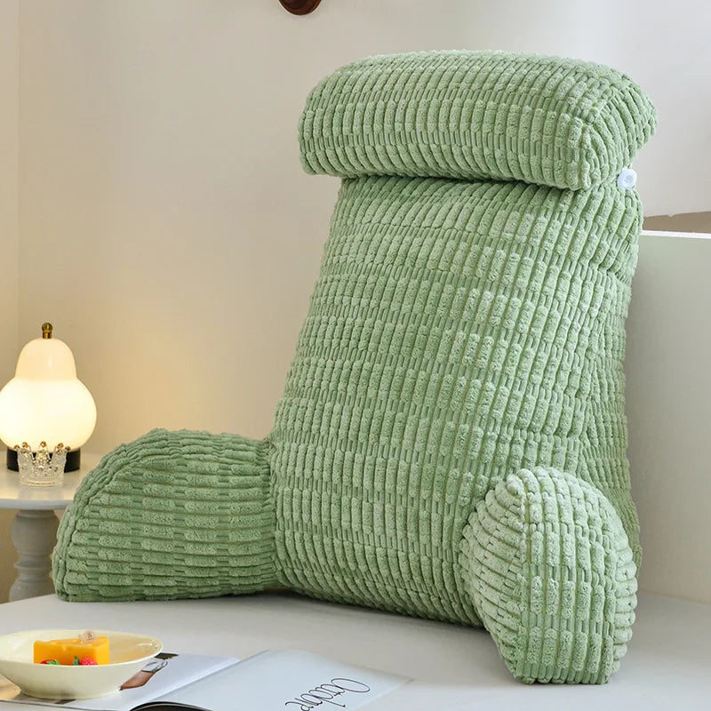 Détail du coussin de lecture lavable