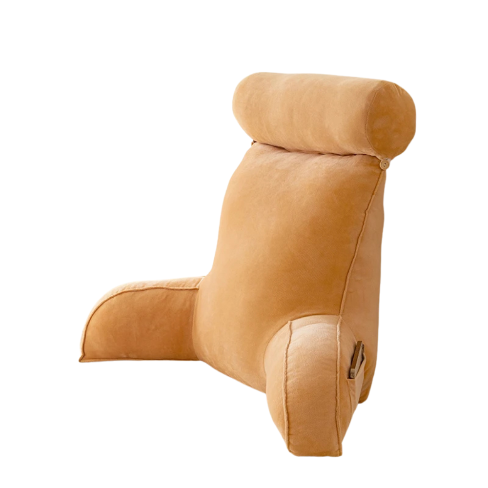 Coussin de lecture à mémoire de forme avec accoudoirs