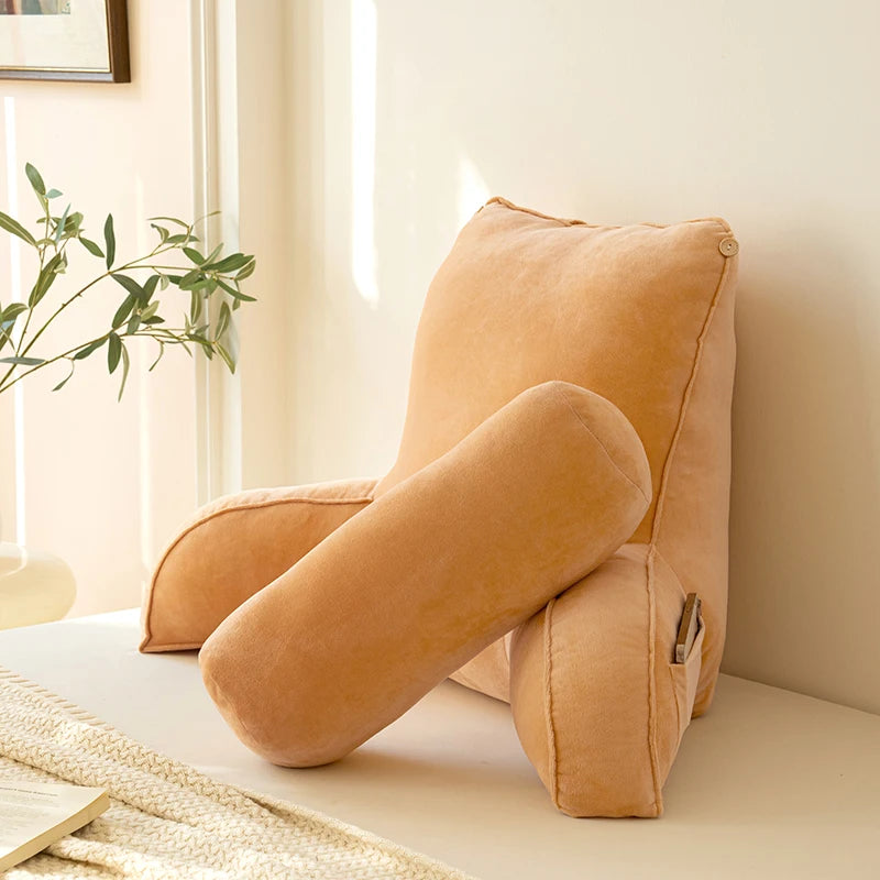 Coussin de lecture avec rouleau cervical amovible