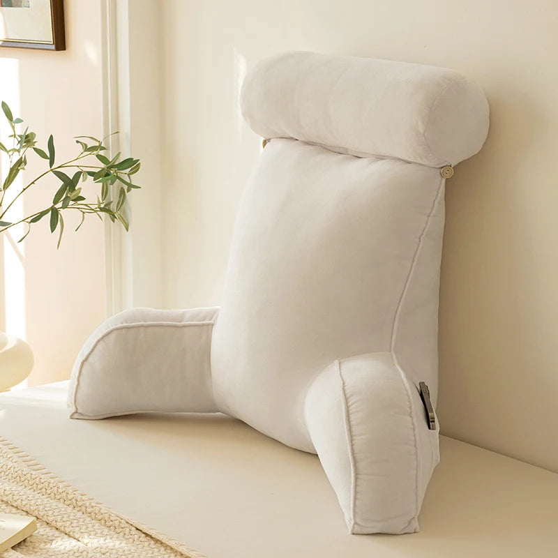 Détail du coussin de lecture à mémoire de forme
