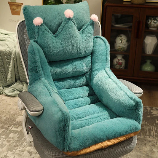 coussin de lecture de qualité pour lire au design couronne de roi bleu