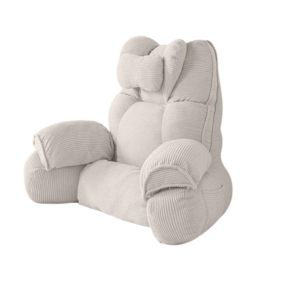 Coussin de lecture XXL avec accoudoirs blanc
