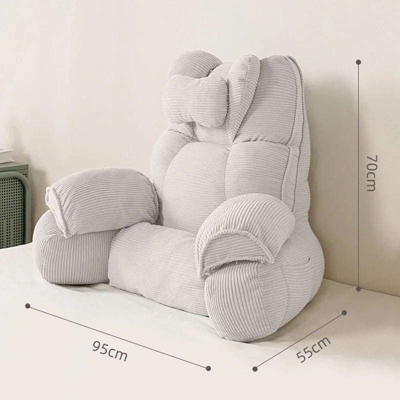 Grand coussin de lecture dossier pour le lit