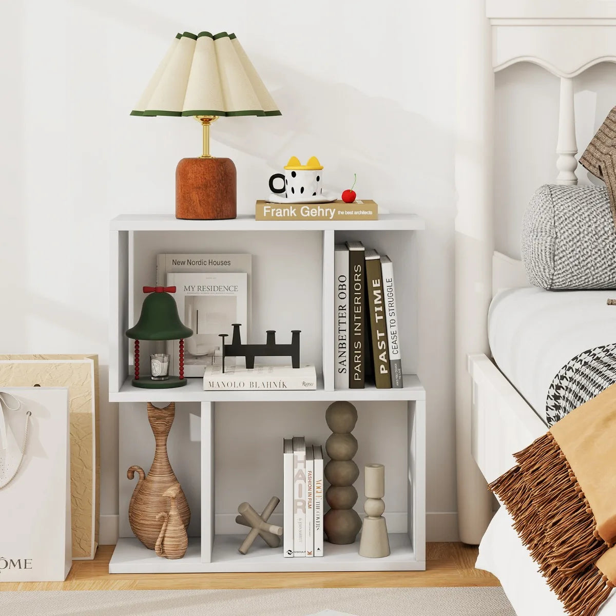 Étagère à livres 3 niveaux compacte pour la chambre