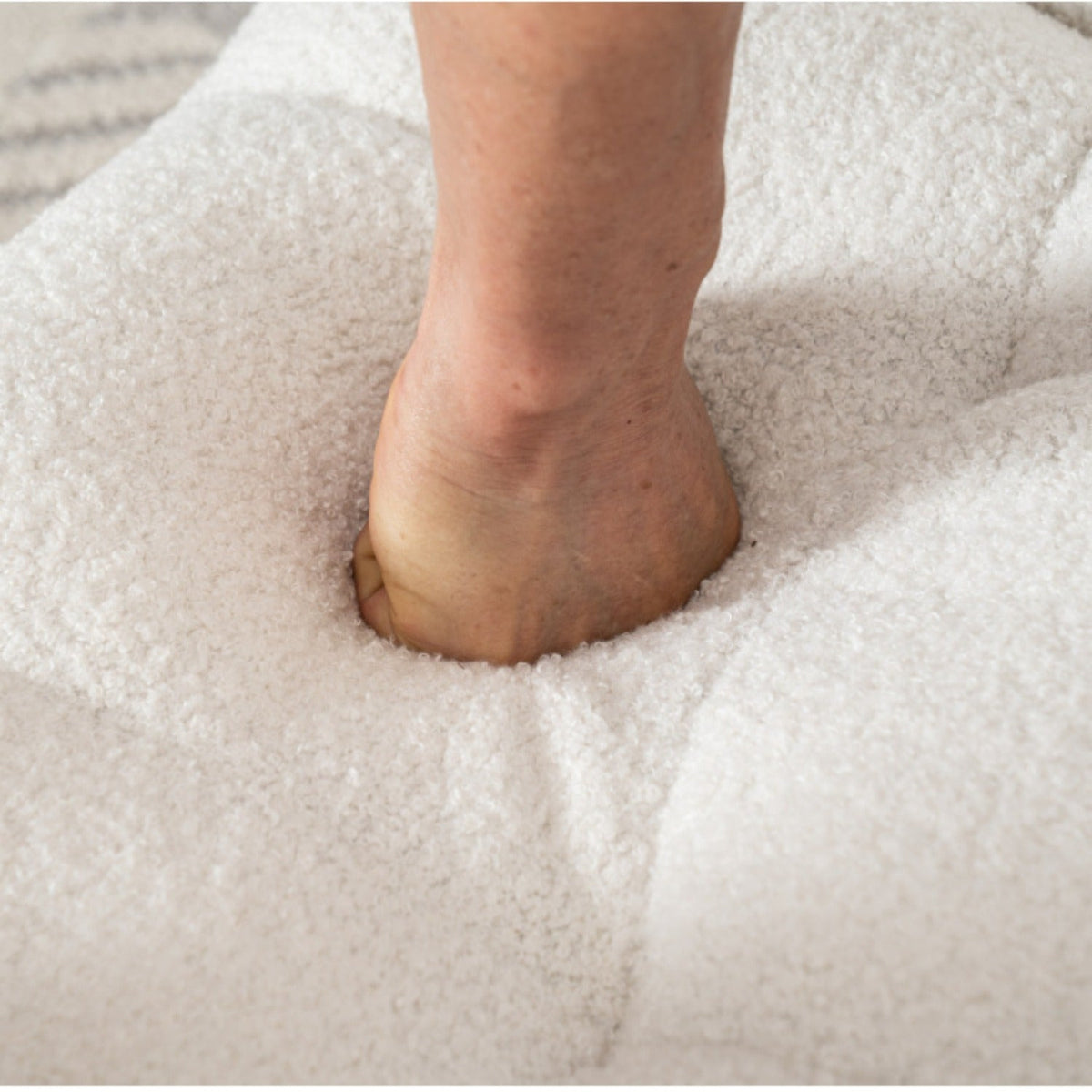 Fauteuil a Bascule - Avec Repose Pied Blanc - Fauteuil de Lecture