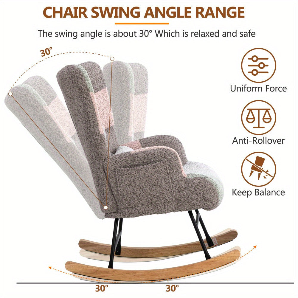 Fauteuil a Bascule - Avec repose pied Confort - Fauteuil de Lecture