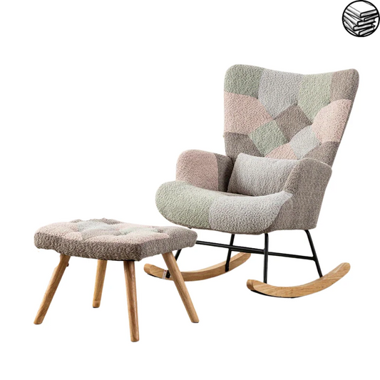 Fauteuil a Bascule - Avec repose pied Confort - Fauteuil de Lecture