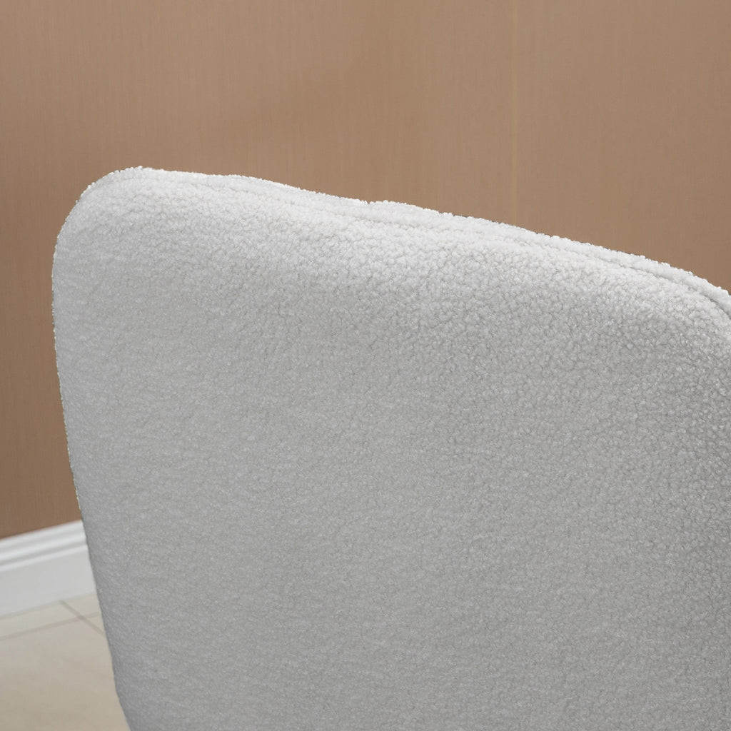 Fauteuil a Bascule - Blanc Douceur - Fauteuil de Lecture