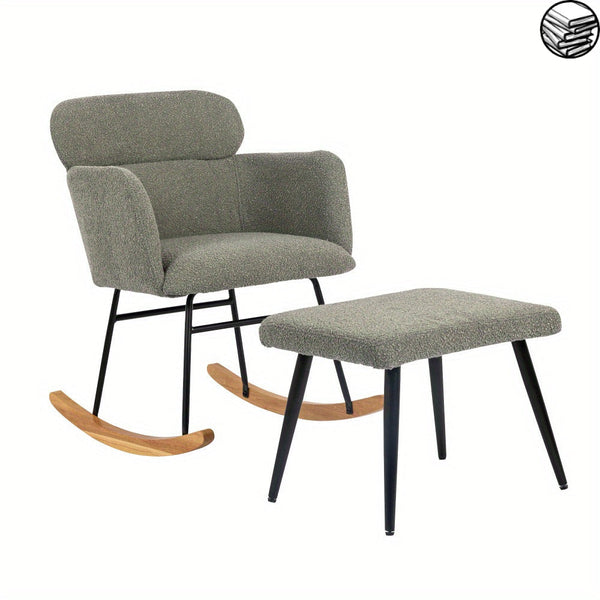 Fauteuil a Bascule Confortable Vert