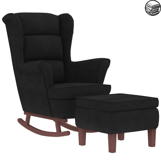 Fauteuil a Bascule - Design avec Repose Pied - Fauteuil de Lecture