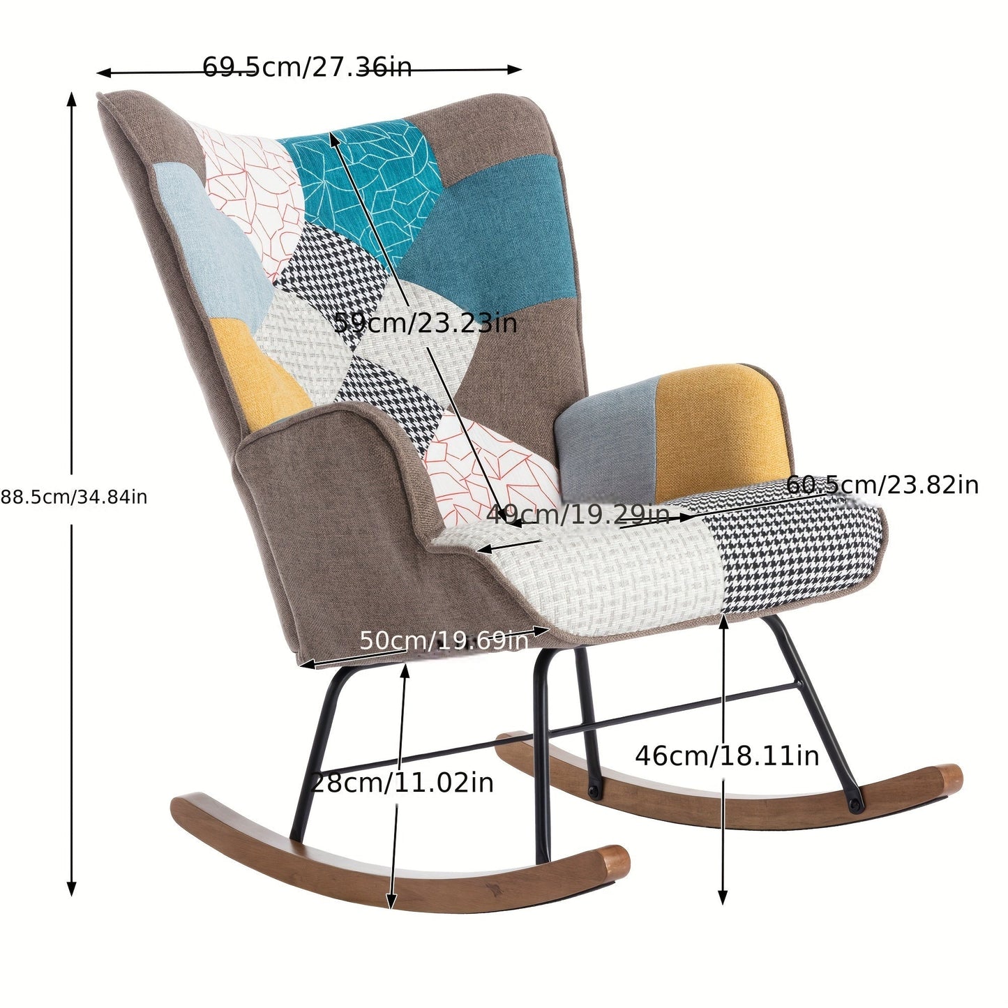 Fauteuil a Bascule - Design colorer - Fauteuil de Lecture