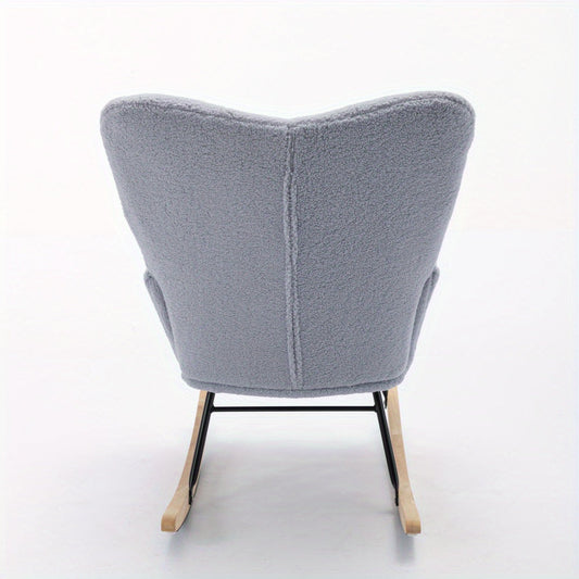 Fauteuil a Bascule - Gris - Fauteuil de Lecture