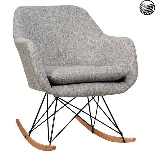 Fauteuil a Bascule -Scandinave Gris clair - Fauteuil de Lecture