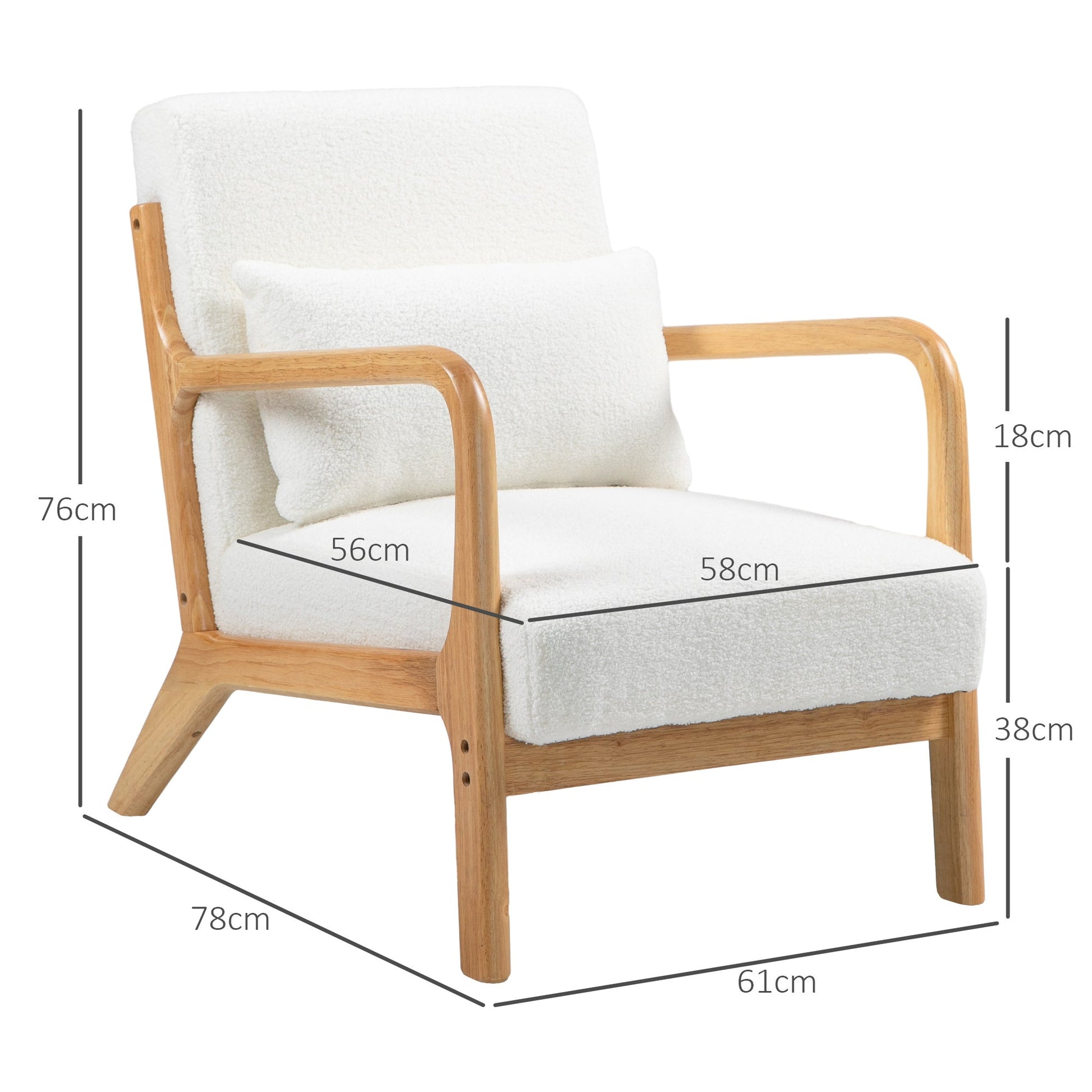 Fauteuil de Lecture - Blanc Doux - cream - Fauteuil de Lecture