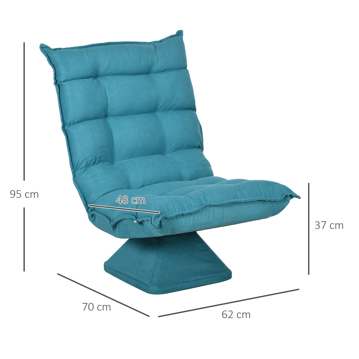 Fauteuil de Lecture - Design Elégant Bleu - Blue - Fauteuil de Lecture