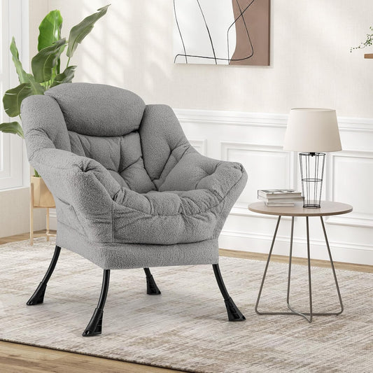 Fauteuil de Lecture - Doux Confortable - Gray - Fauteuil de Lecture