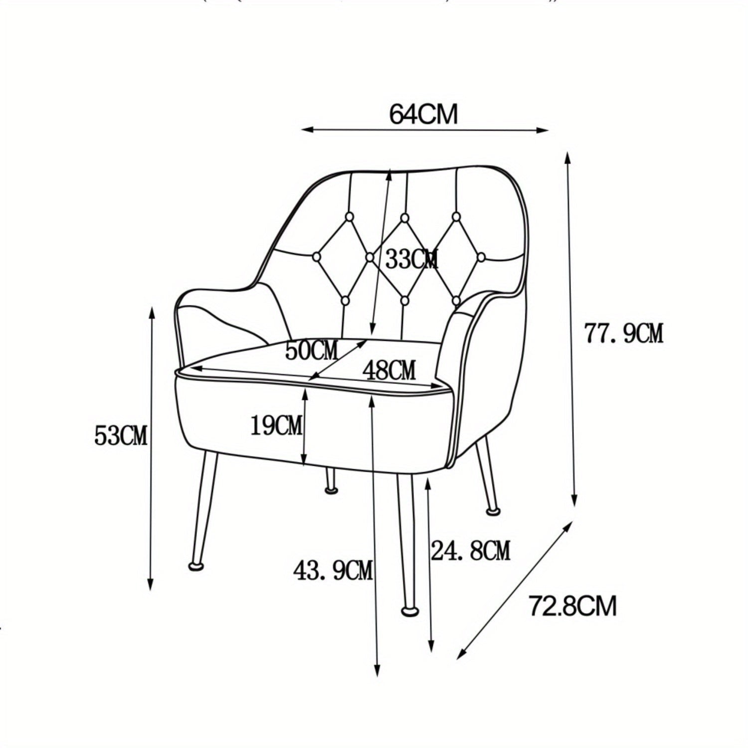 Fauteuil de Lecture - Ergonomique Confortable - Foam + Orange + Fabric - Fauteuil de Lecture