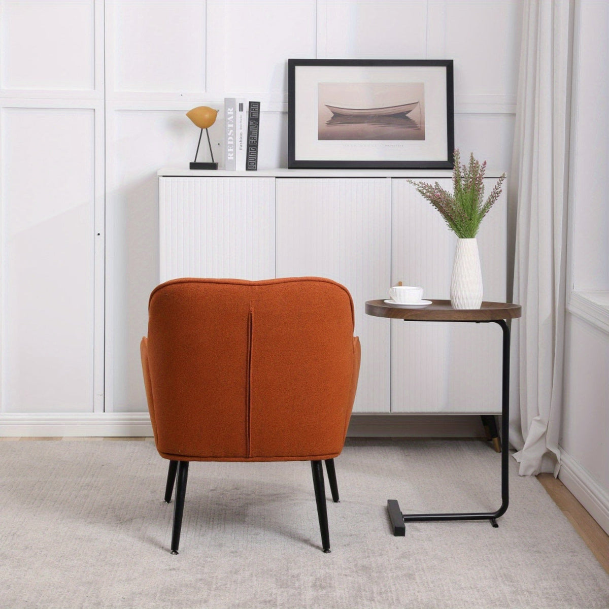 Fauteuil de Lecture - Ergonomique Confortable - Foam + Orange + Fabric - Fauteuil de Lecture