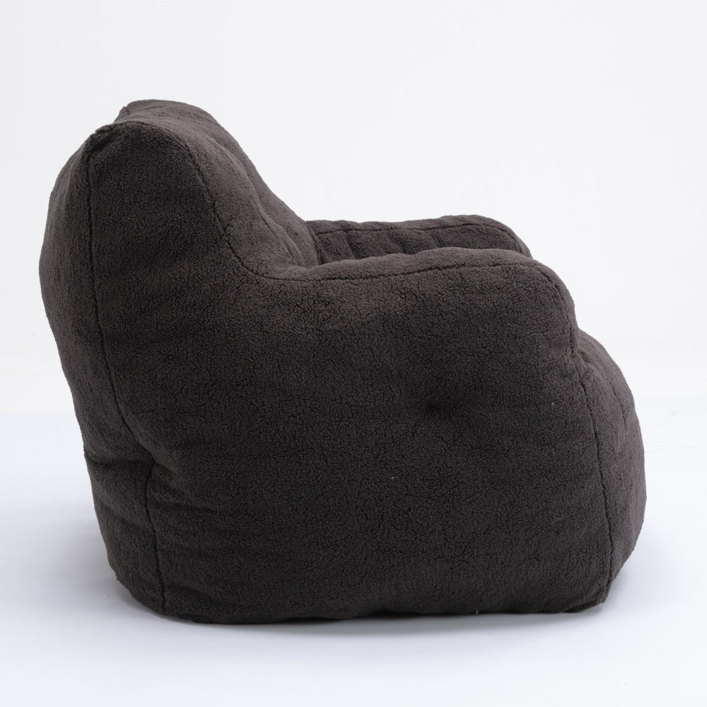 Fauteuil de Lecture - Noir en Moumoute - Dark Gray + Foam + Upholstered - Fauteuil de Lecture