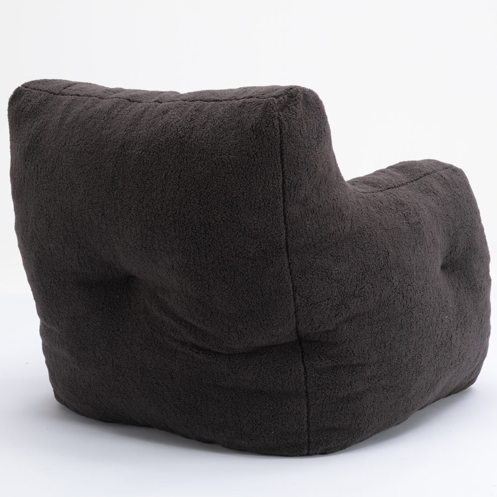Fauteuil de Lecture - Noir en Moumoute - Dark Gray + Foam + Upholstered - Fauteuil de Lecture