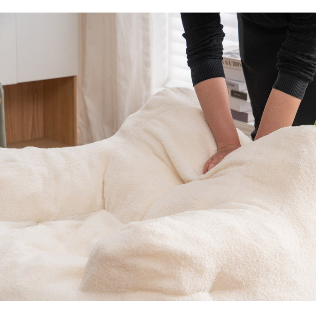 Fauteuil de Lecture - Pouf en Moumoute - Fauteuil de Lecture