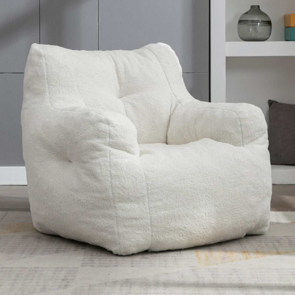 Fauteuil de Lecture - Pouf en Moumoute - Fauteuil de Lecture