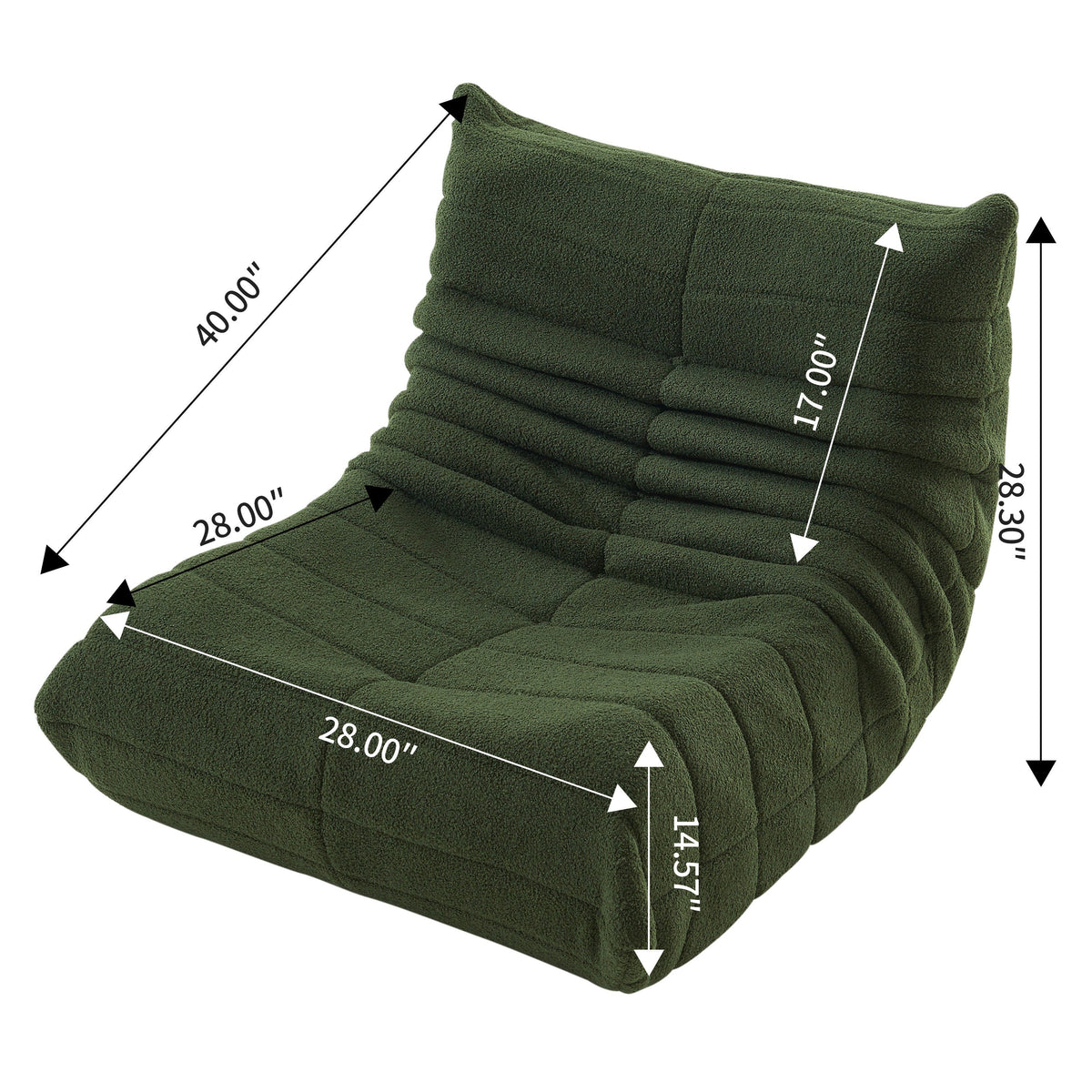 Fauteuil de Lecture - Pouf Luxe - green - Fauteuil de Lecture