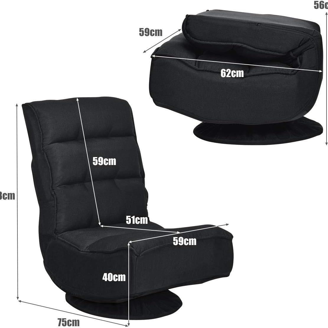 Fauteuil de Lecture - Pouf Noir - Black - Fauteuil de Lecture