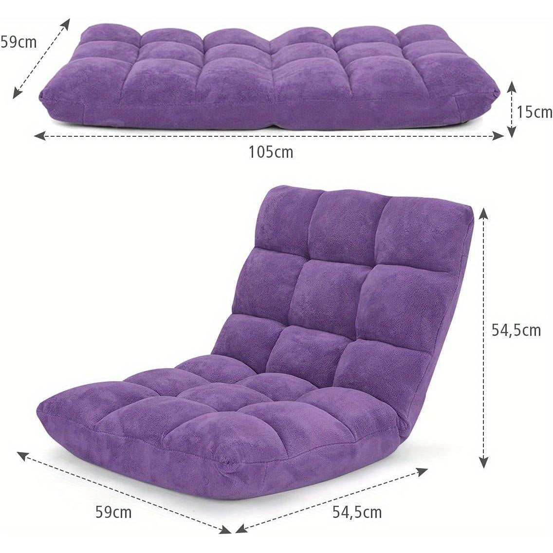Fauteuil de Lecture - Pouf réglable - Purple - Fauteuil de Lecture