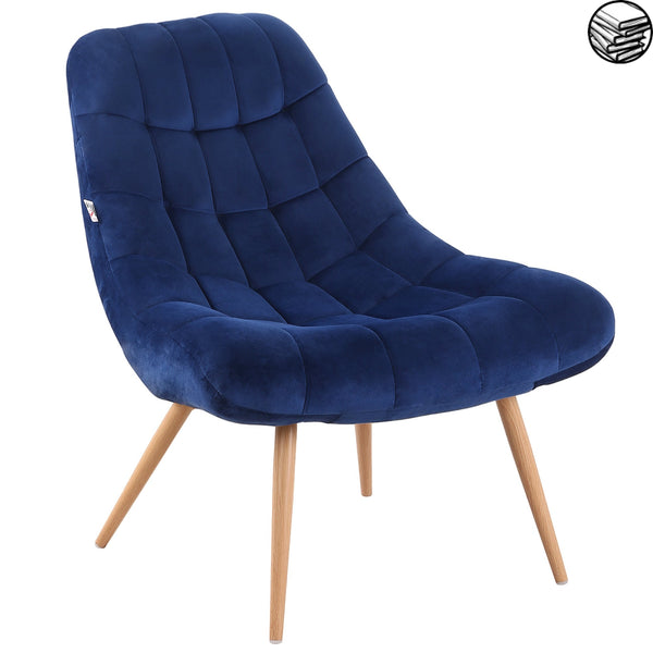 Fauteuil de Lecture Scandinave Bleu Foncé