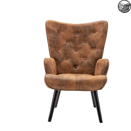 Fauteuil de Lecture - Vintage - Coffee + Microsuede + Foam - Fauteuil de Lecture