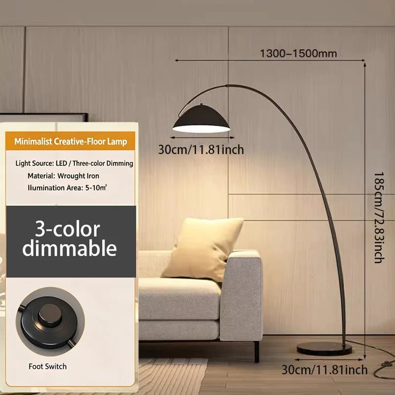 Lampadaire liseuse LED dimmable à 3 températures de couleur