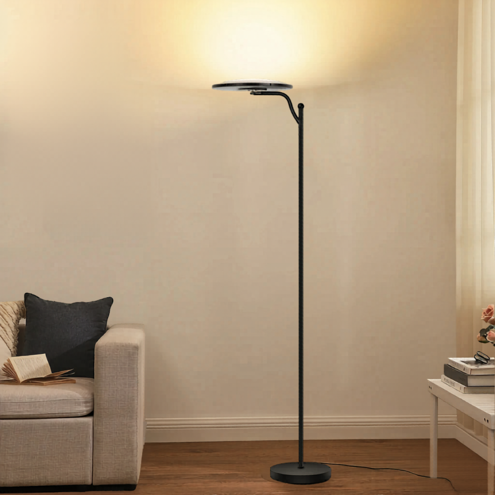Lampadaire LED dimmable 32W avec télécommande pour la lecture