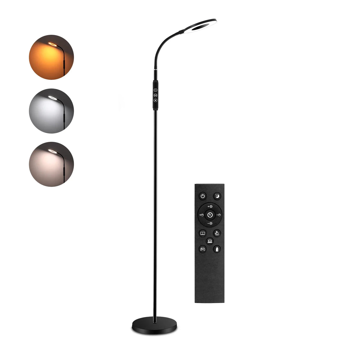 Lampe de lecture blanche sur pied 3000K